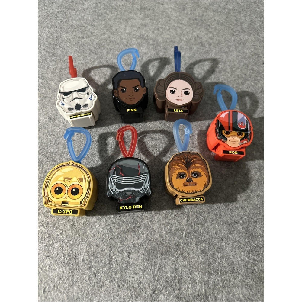 McDonald's 2019 Happy Meal Toy Star Wars Key Chain Back packs Lot of 7